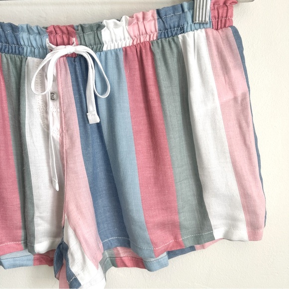 NWT!! Splendid Island Striped Sleep Set Cozy Soft Pajamas Pink Blue Size Small - Picture 7 of 8